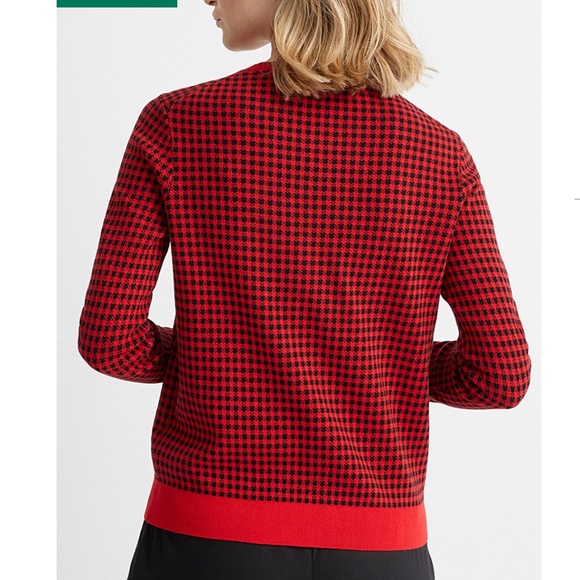 Rustic red and black organic cotton gingham sweater EUC - Picture 8 of 8